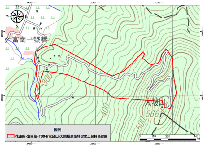 花蓮縣-富里鄉-T004(電台山) 劃定範圍