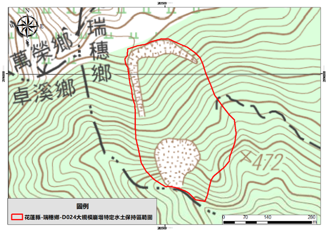 花蓮縣-瑞穗鄉-D024(舞鶴) 劃定範圍